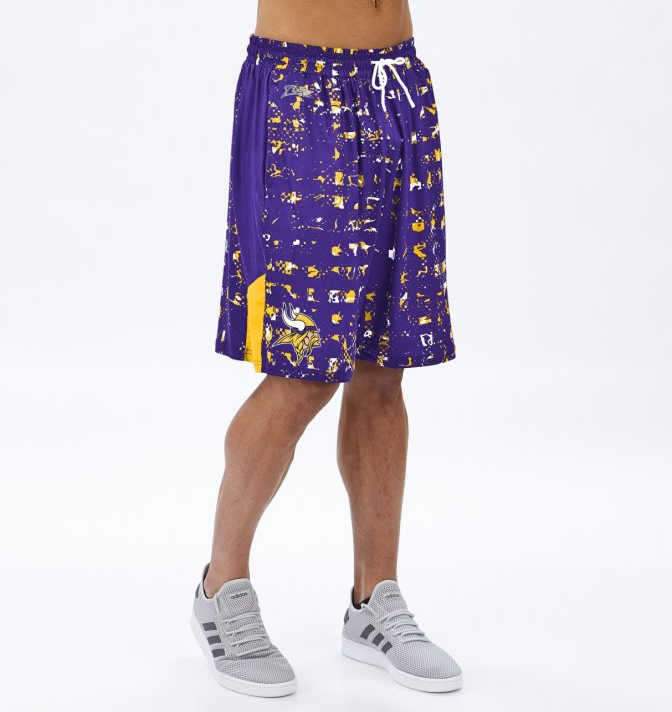 Zubaz NFL Men's Minnesota Vikings Color Grid Shorts