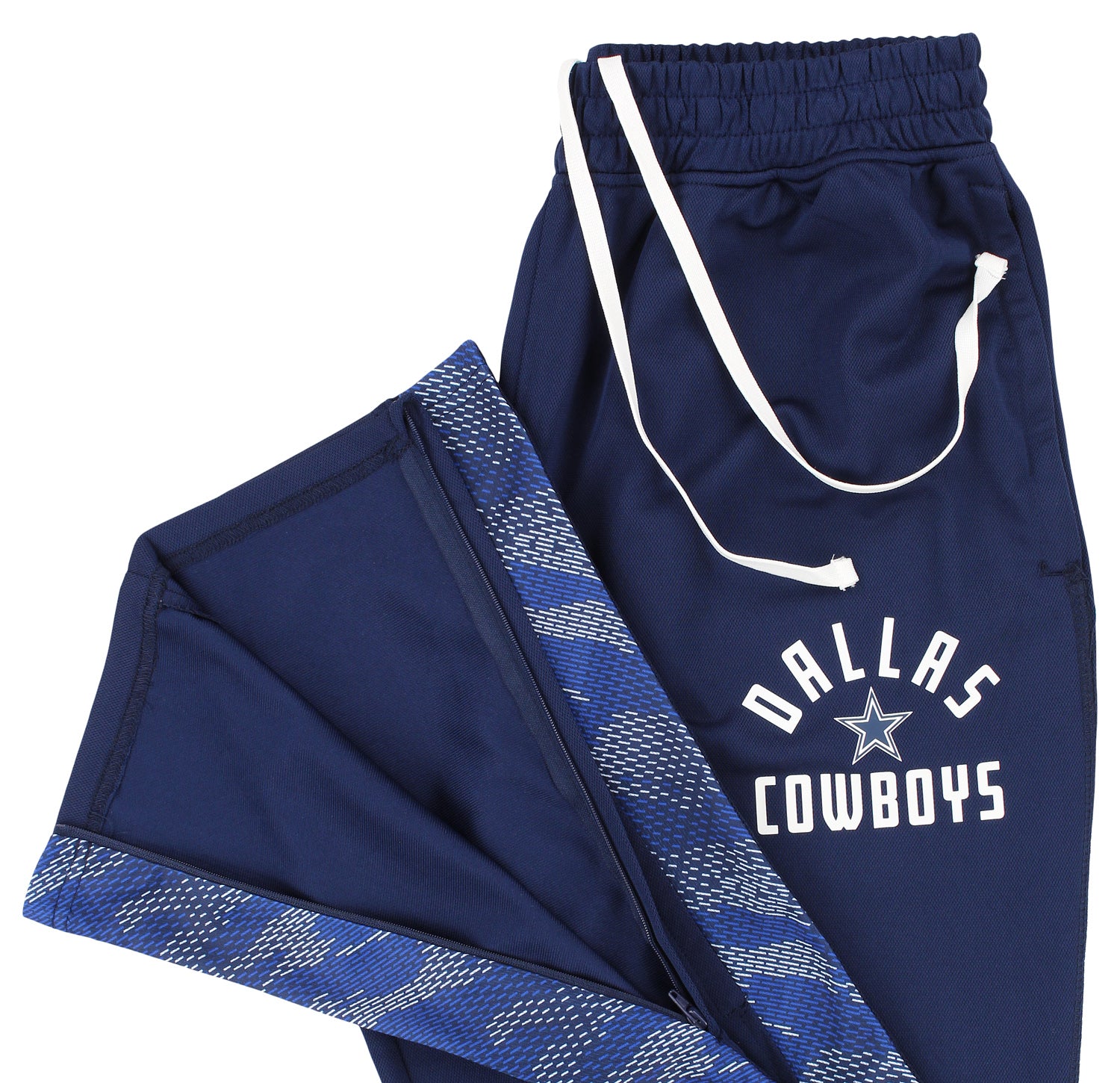 Zubaz NFL Men's Dallas Cowboys Viper Accent Elevated Jacquard Track Pants