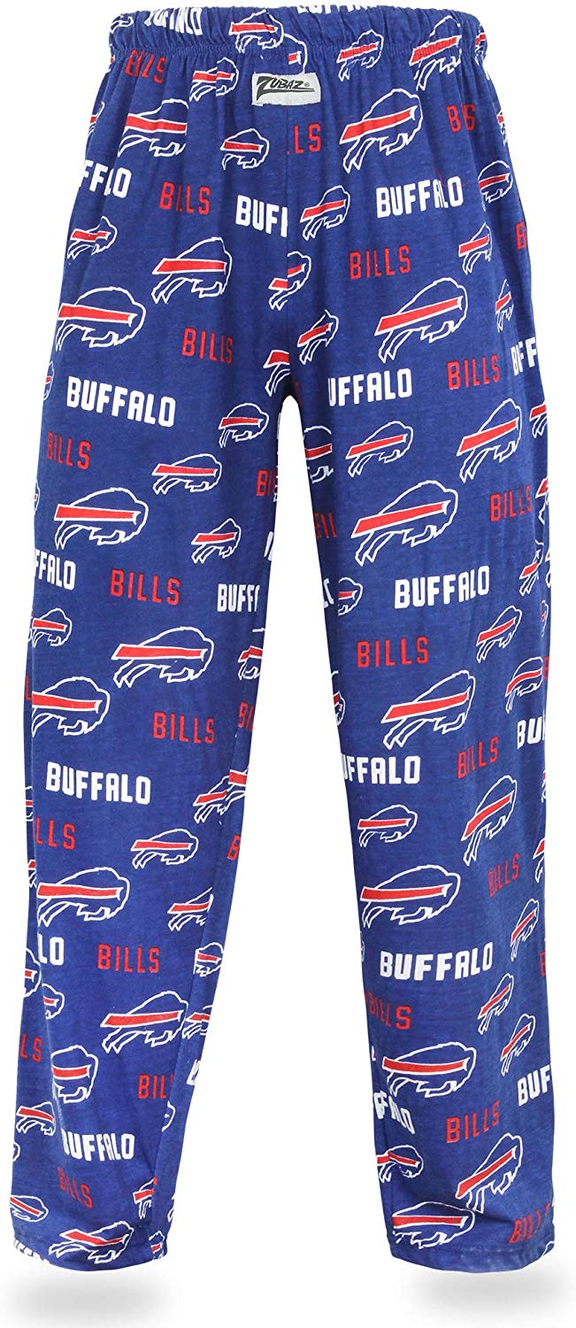 Zubaz NFL Football Men's Buffalo Bills Print Logo Comfy Pants w/Wordmark