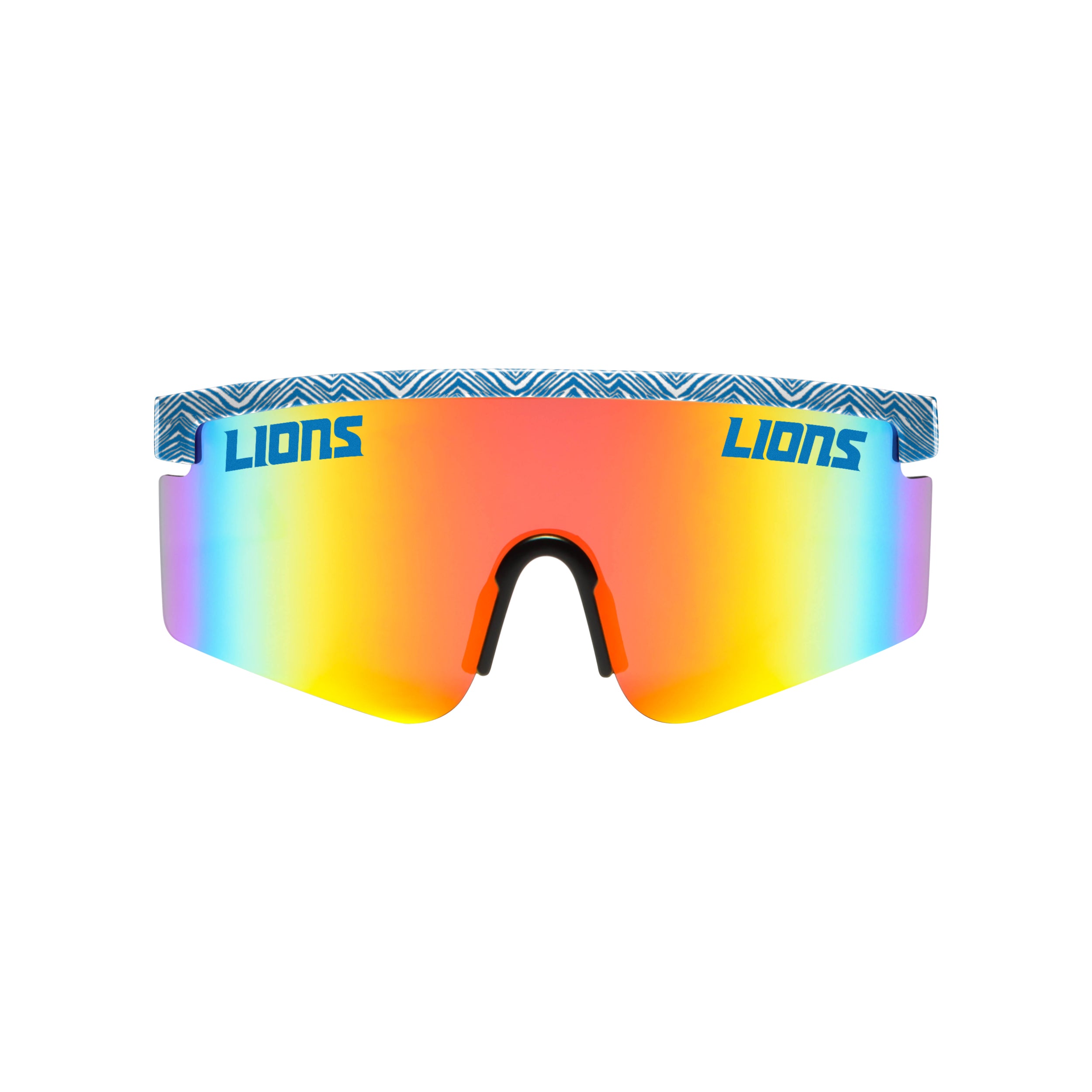 FOCO X Zubaz NFL Collab 90s Retro Swag Sunglasses, Detroit Lions