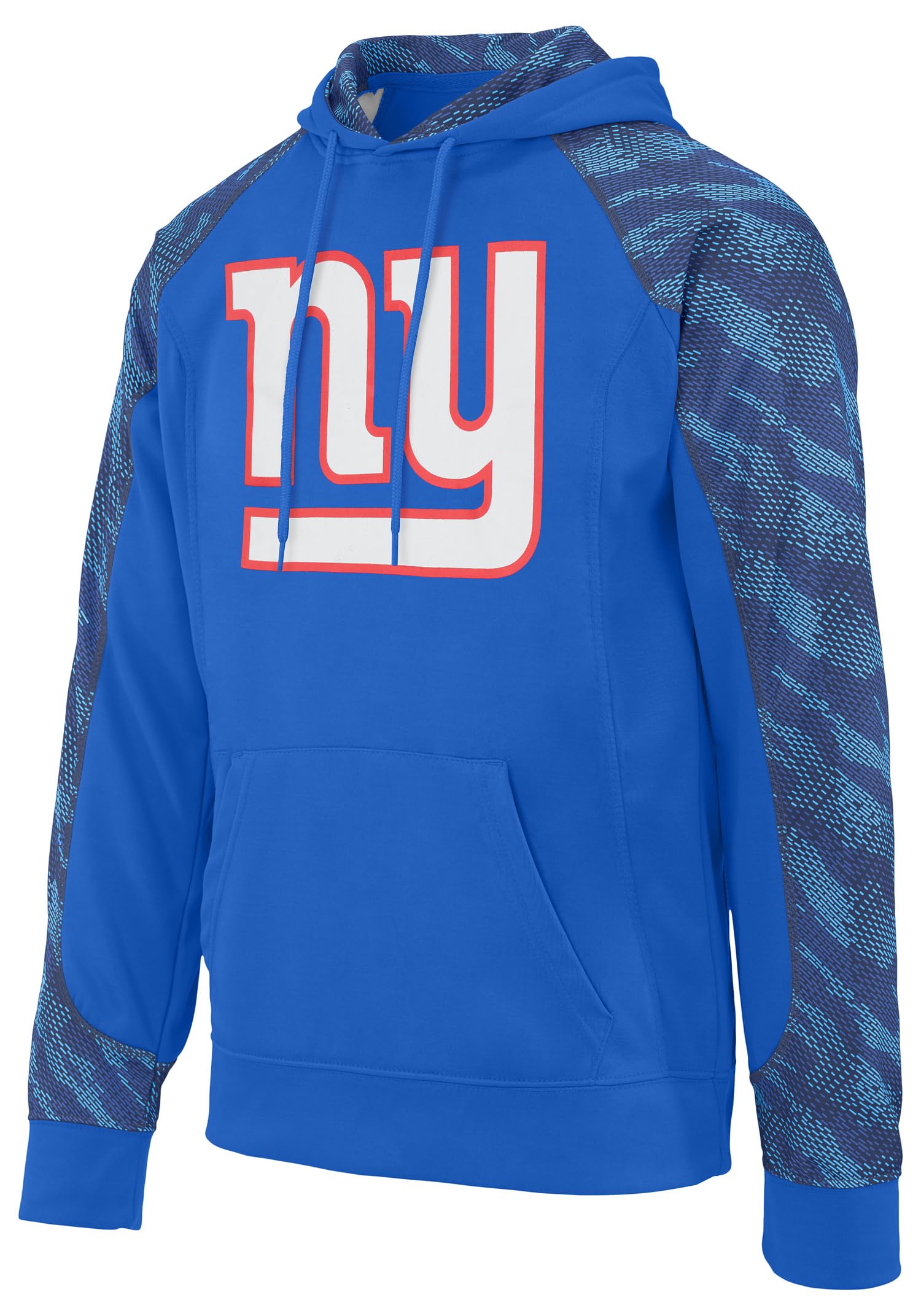 Zubaz NFL Men's Elevated Logo Viper Hoodie New York Giants