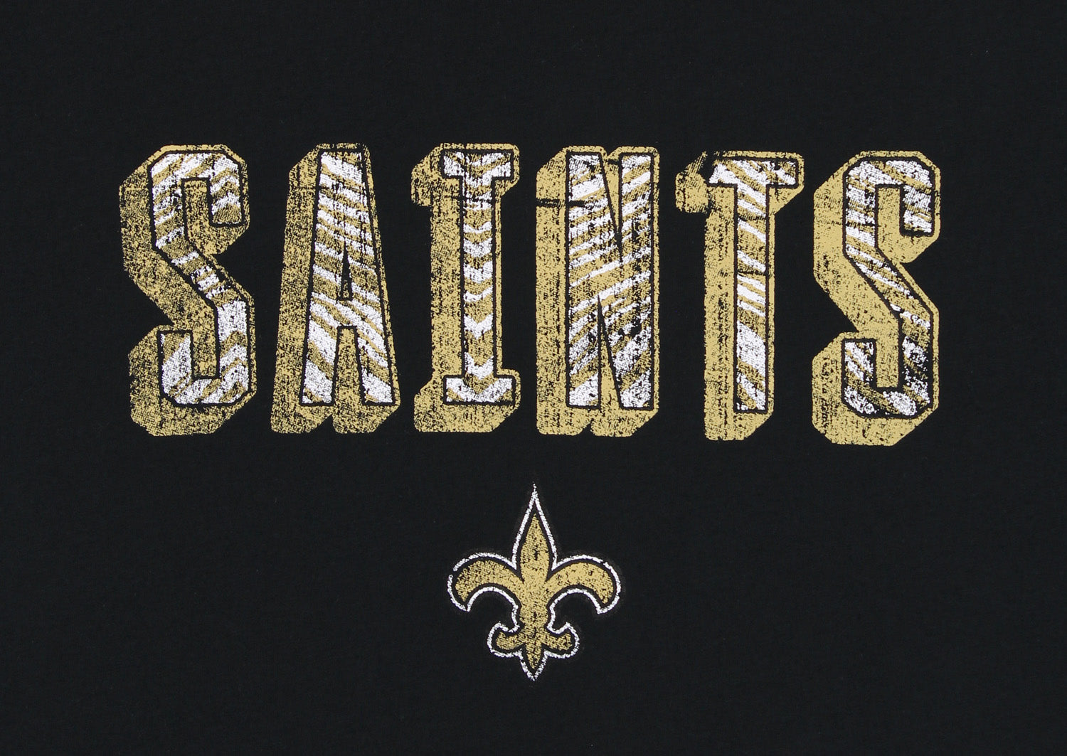 Zubaz NFL Men's New Orleans Saints Short Sleeve Zeb Graphic T-Shirt