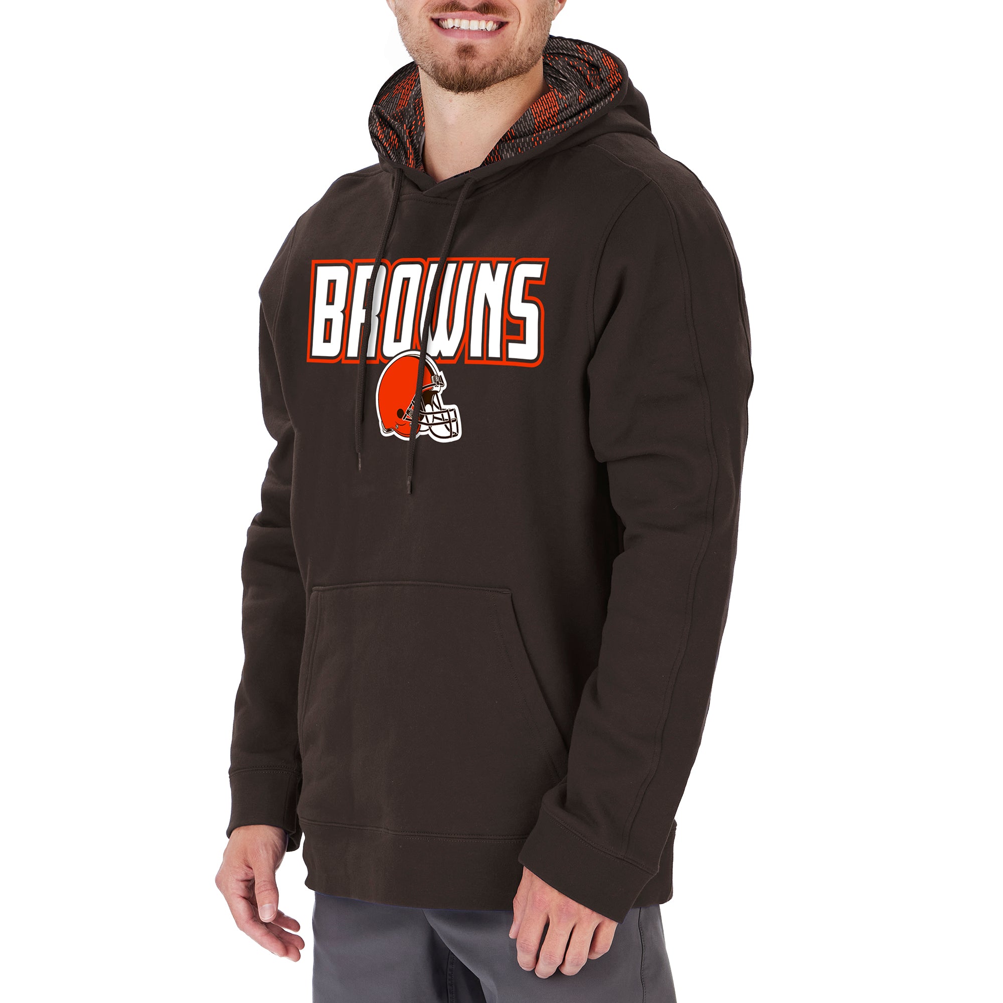 Zubaz Men's NFL Cleveland Browns Viper Print Hoodie