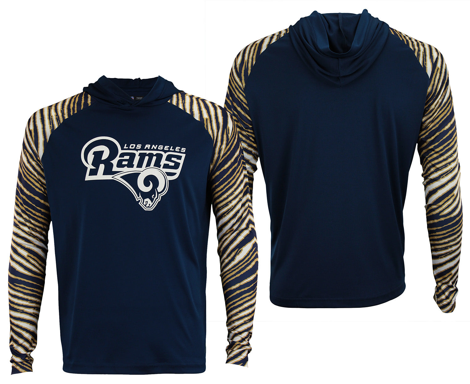 Zubaz NFL Men's Los Angeles Rams Light Weight Zebra Hoodie