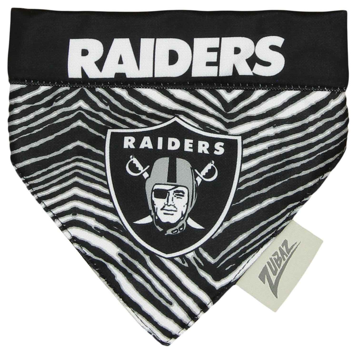 Zubaz X Pets First NFL Las Vegas Raiders Reversible Bandana For Dogs & Cats