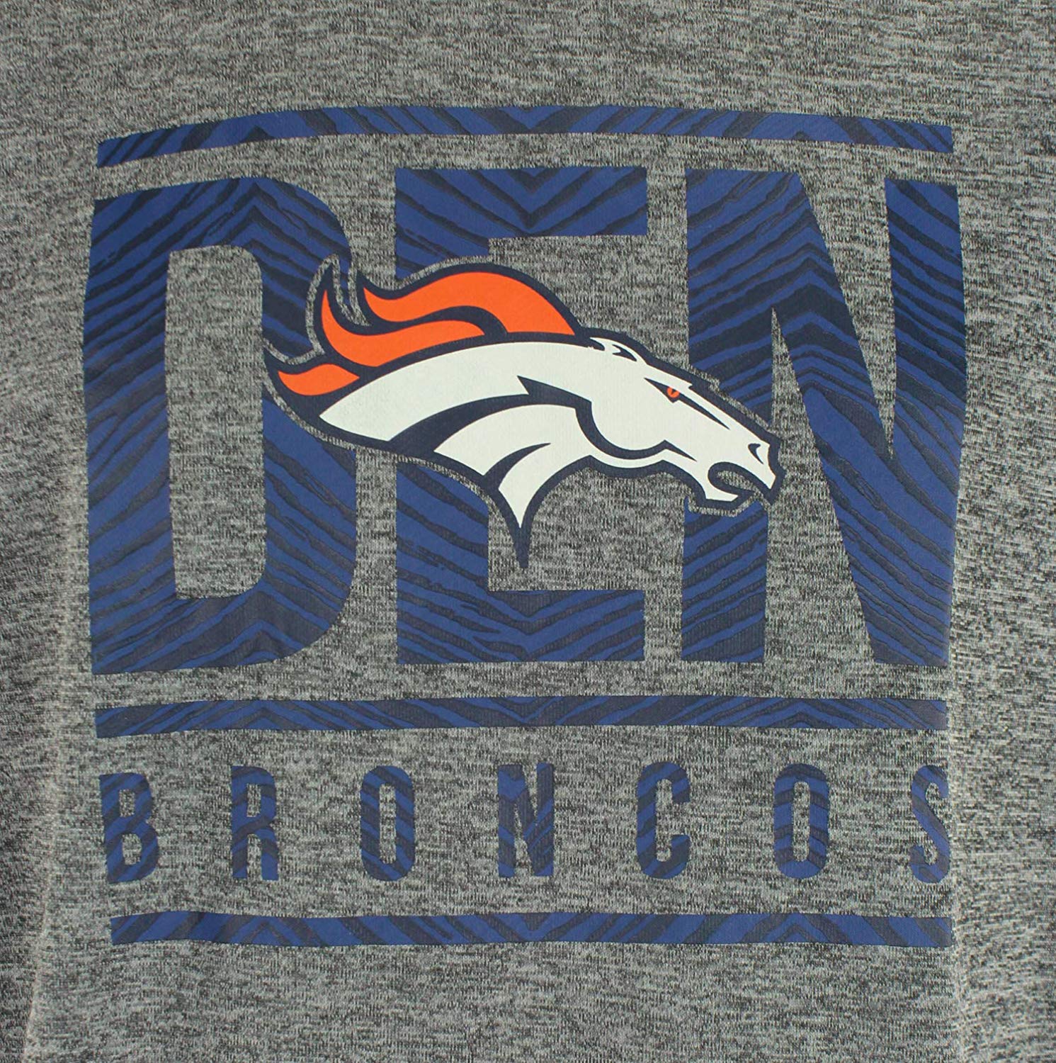 Zubaz NFL Denver Broncos Men's Lightweight French Terry Crew Neck Sweatshirt