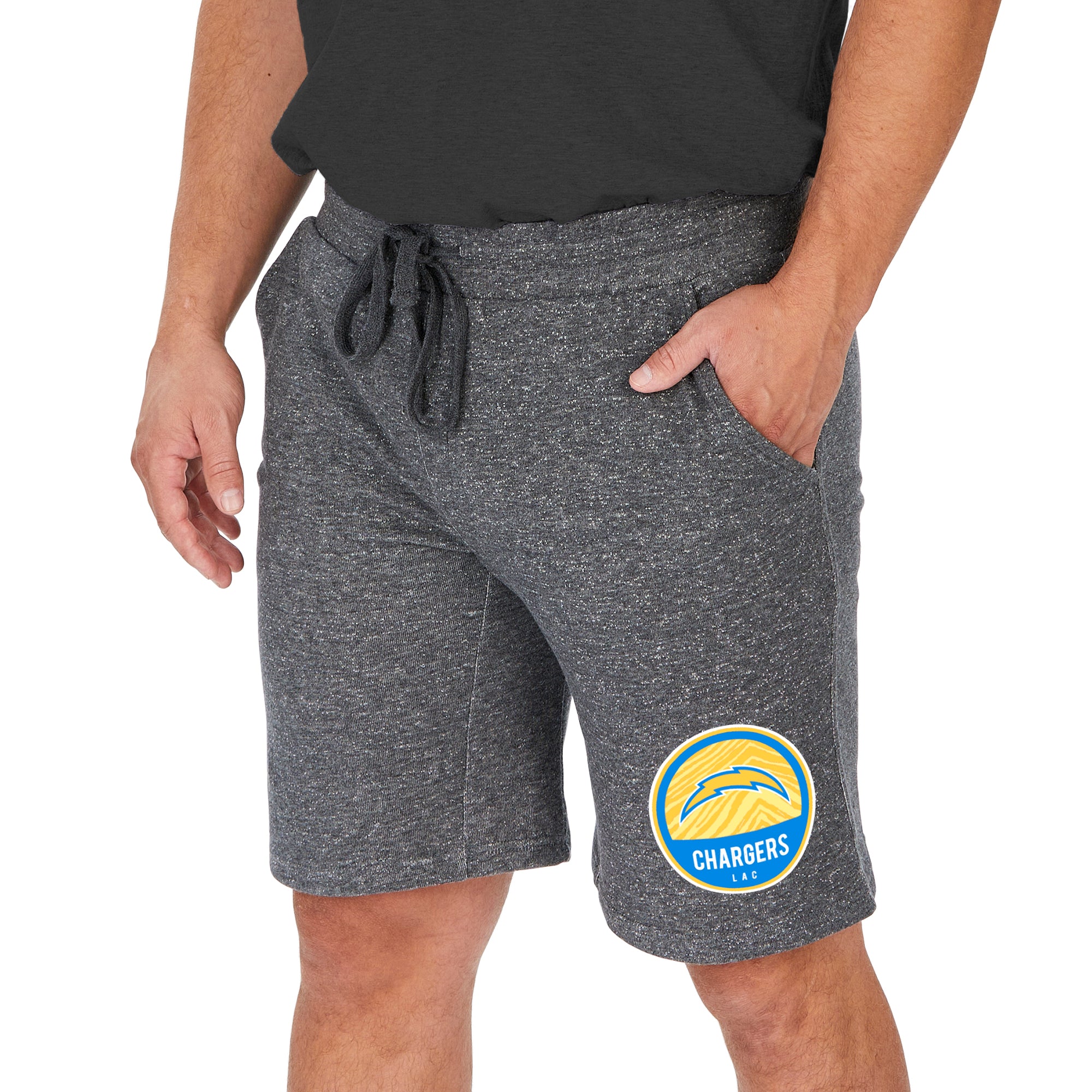 Zubaz NFL Men's Los Angeles Chargers NFL Sweat Short With Draw String