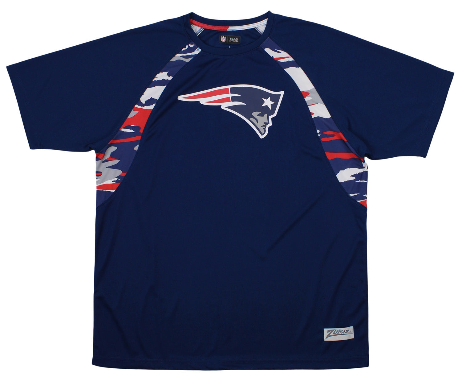 Zubaz NFL Men's New England Patriots Camo Solid T-Shirt