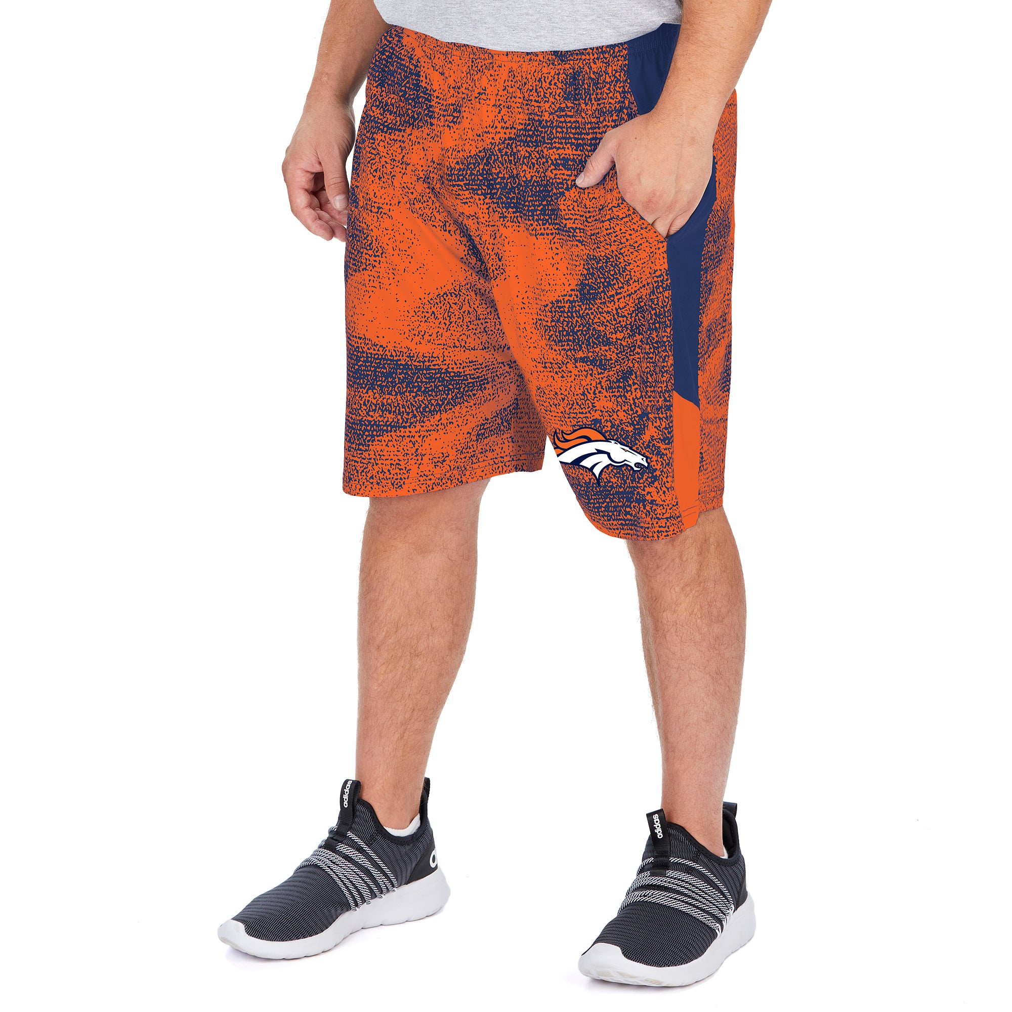 Zubaz NFL Men's Denver Broncos Static Shorts With Side Panels