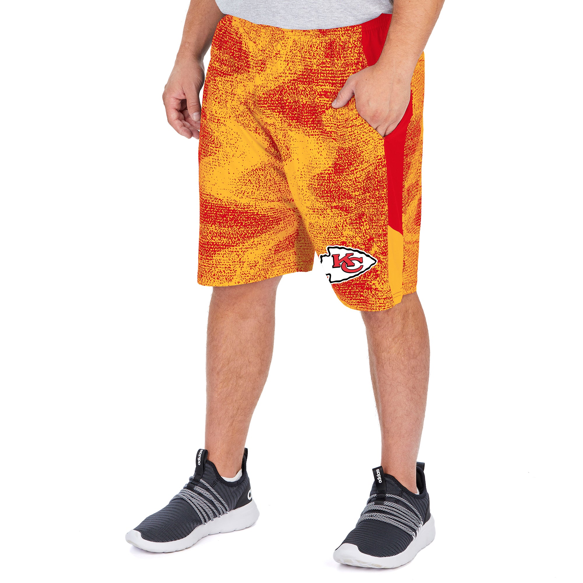 Zubaz NFL Men's Kansas City Chiefs Static Shorts With Side Panels