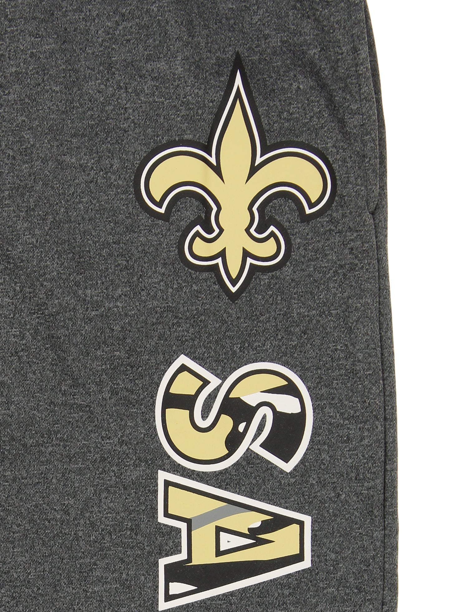 Zubaz NFL Men's New Orleans Saints Poly Fleece Dark Heather Gray Sweatpants