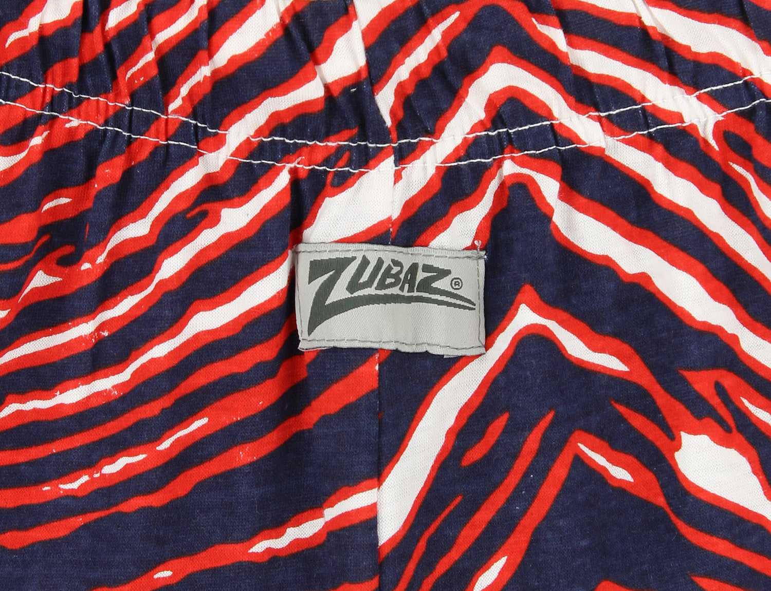 Zubaz Men's HOUSTON TEXANS NAVY/RED ZEBRA PANT LEFT HIP LOGO