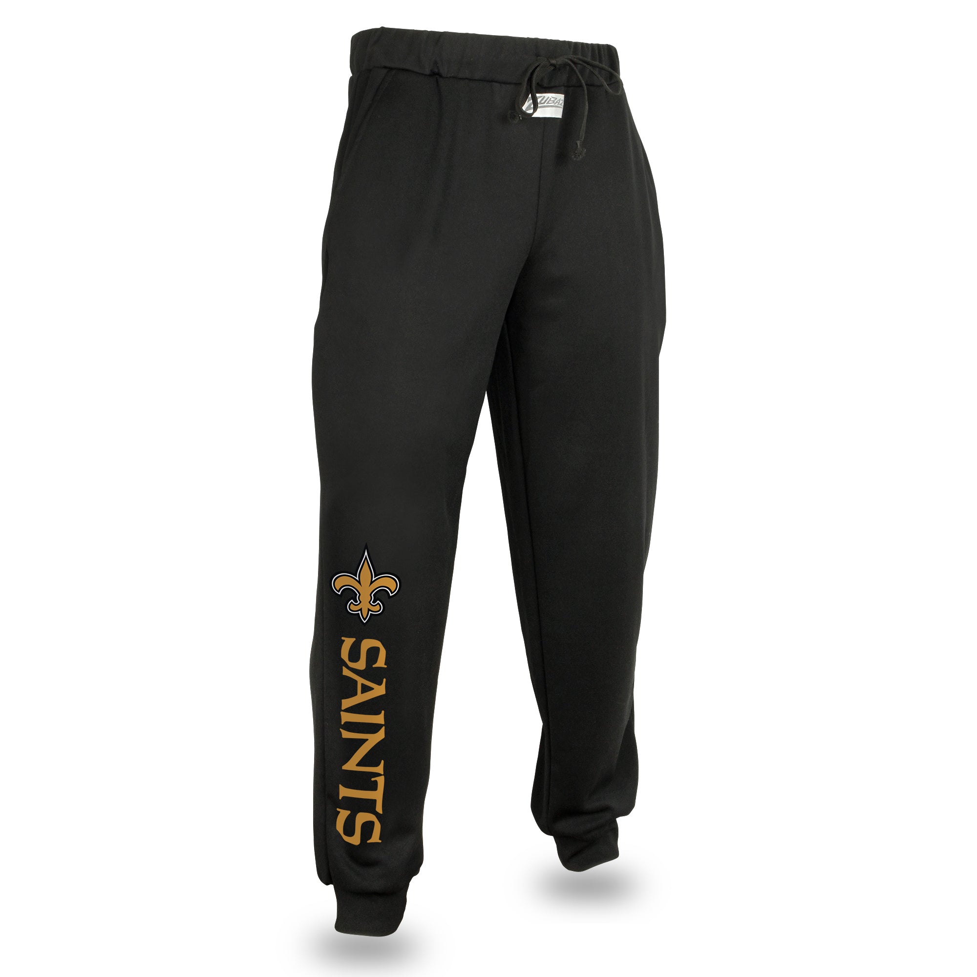 Zubaz NFL Men's New Orleans Saints Team Color Joggers, Black