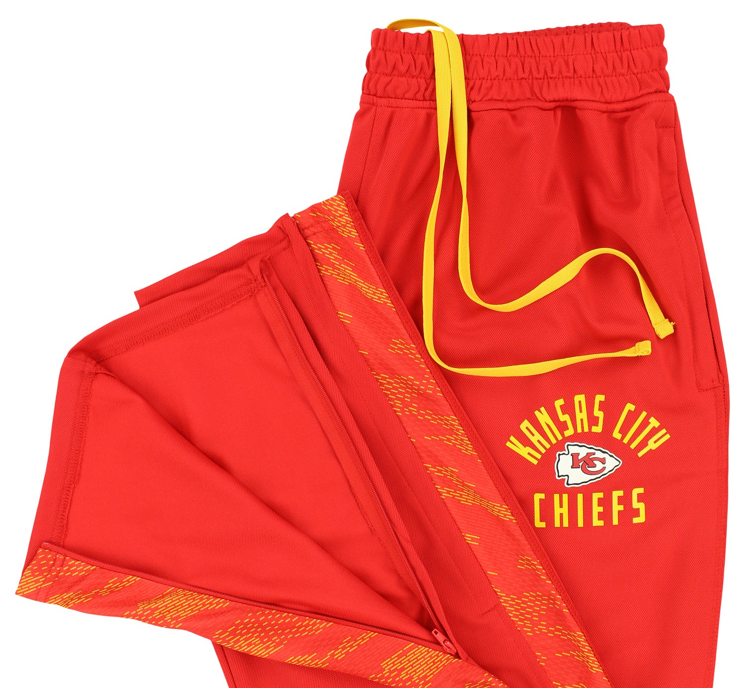 Zubaz NFL Men's Kansas City Chiefs Viper Accent Elevated Jacquard Track Pants