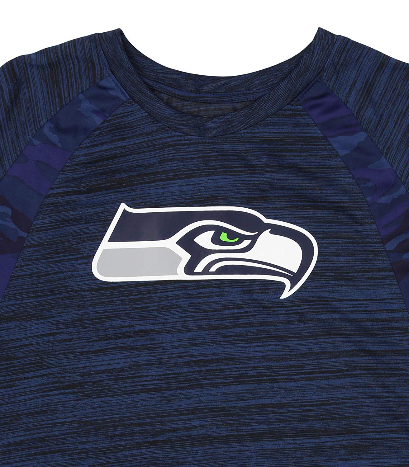 Zubaz NFL Men's Seattle Seahawks Tonal Camo Raglan T-Shirt