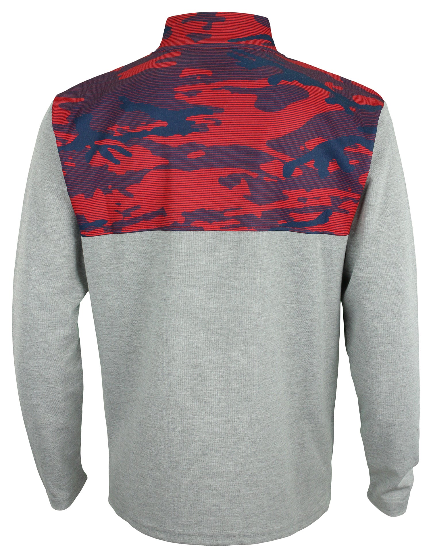 Zubaz NFL Men's New England Patriots Elevated 1/4 Zip Fleece Pullover With Camo Lines