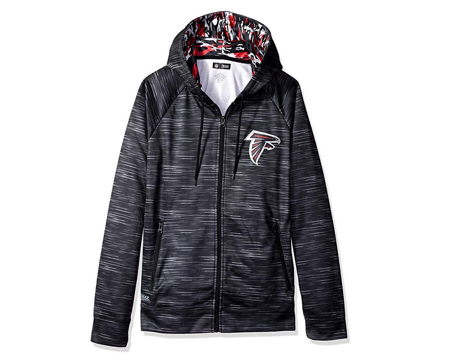 Zubaz Men's NFL Atlanta Falcons Zip Up Hoodie With Camo Accents