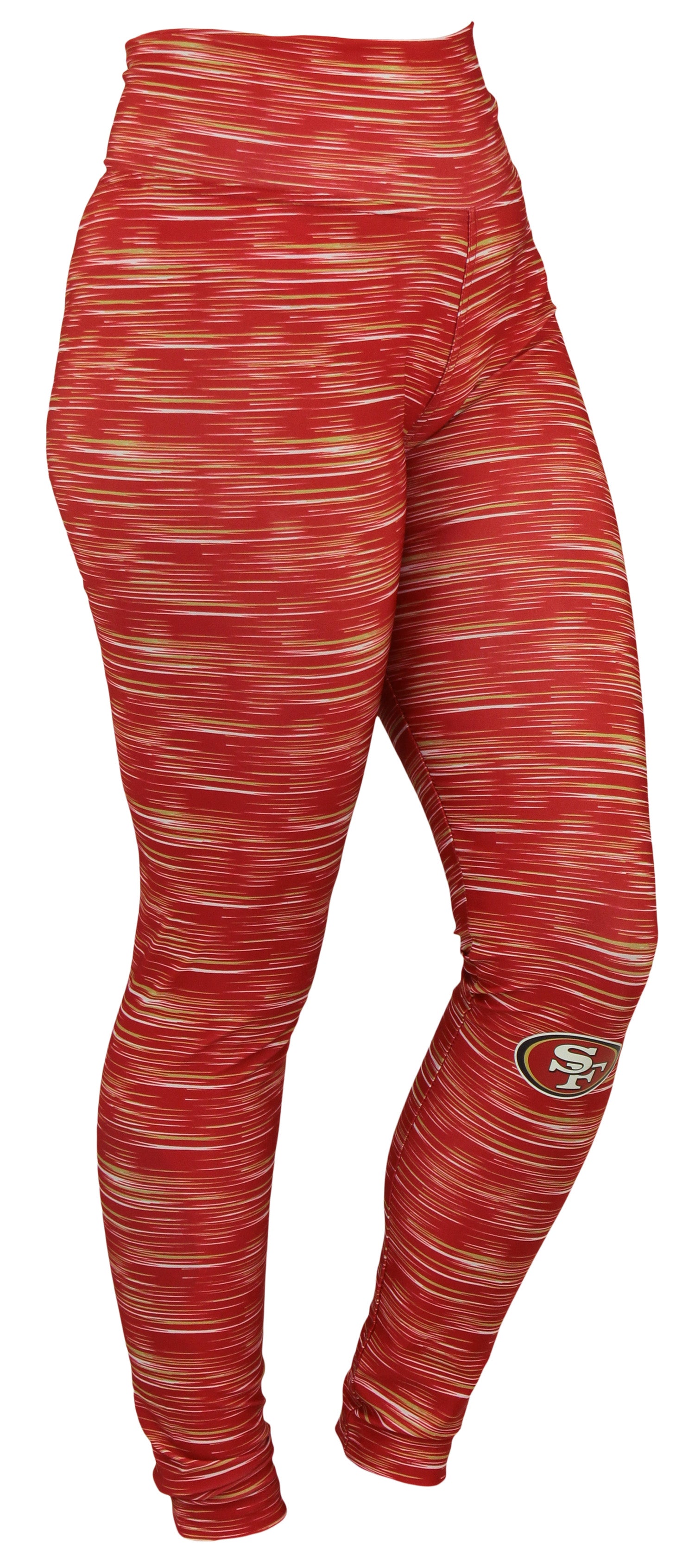 Zubaz NFL Football Women's San Francisco 49ers Space Dye Legging