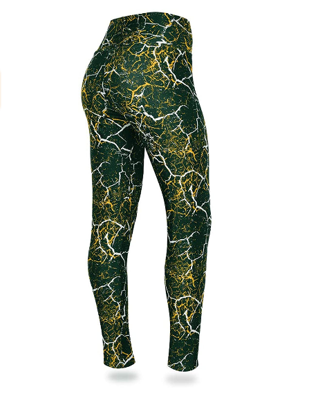 Zubaz NFL Women's Green Bay Packers Marble Leggings