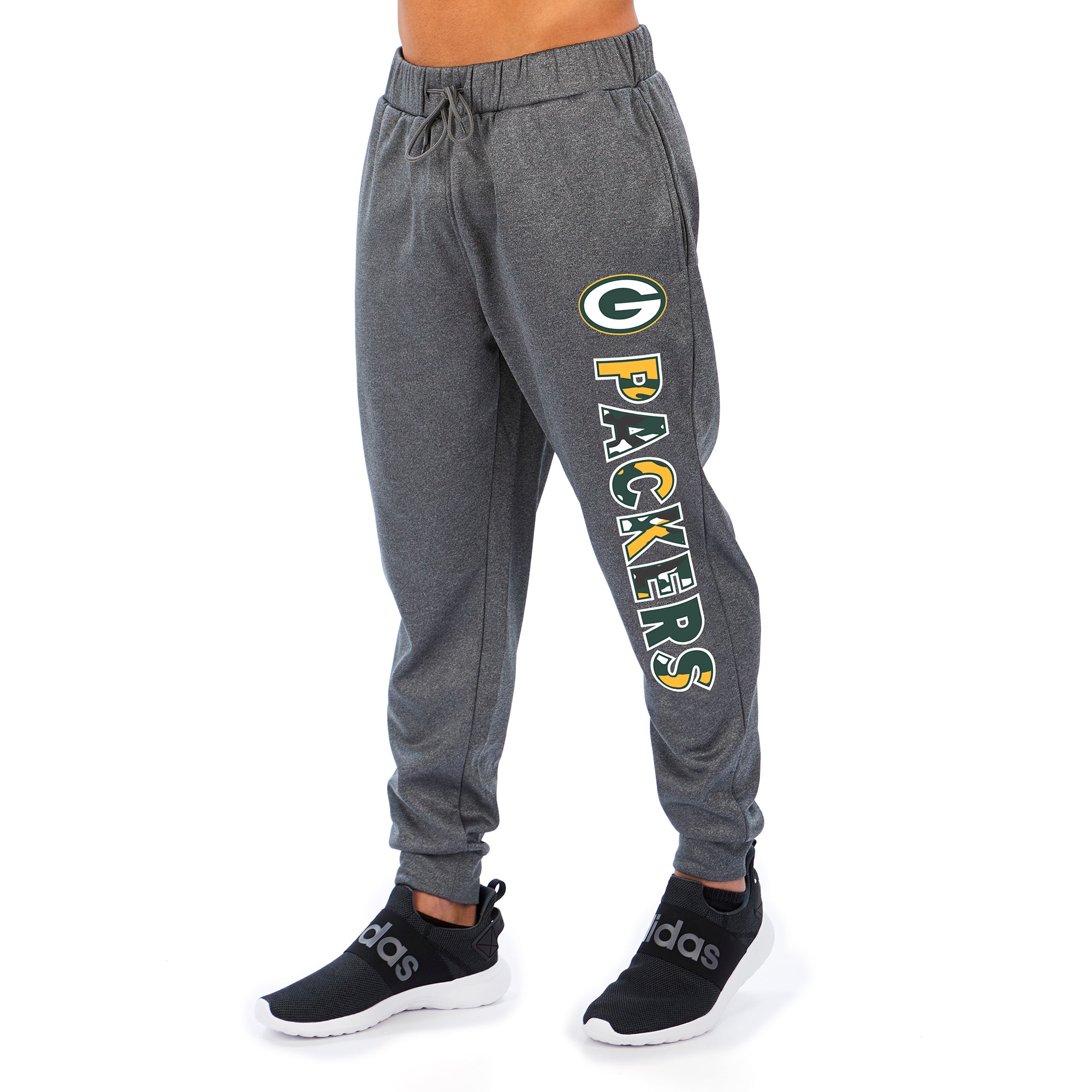 Zubaz NFL Men's Green Bay Packers Gameday Camo Wordmark Jogger Pants