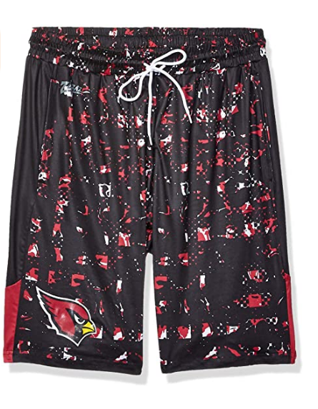 Zubaz NFL Men's Arizona Cardinals Color Grid Shorts