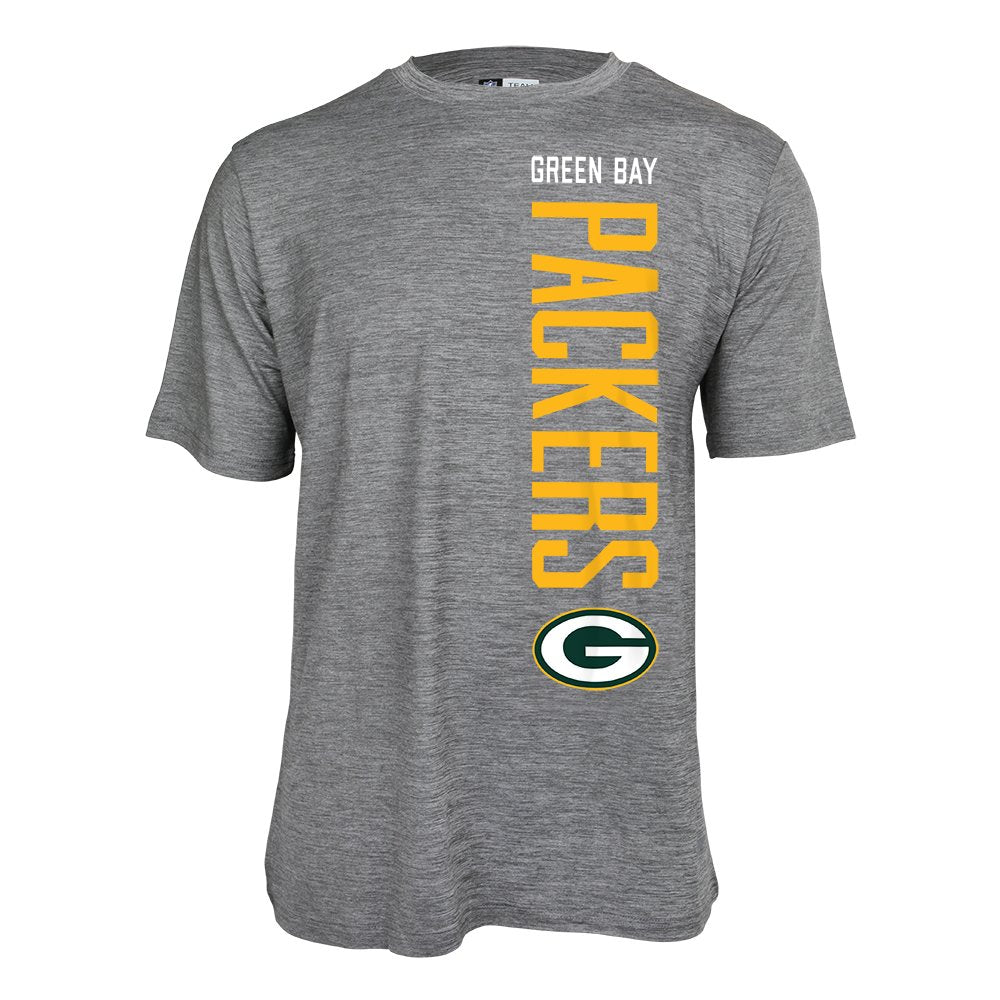 Zubaz NFL Men's Green Bay Packers Vertical Team Name Graphic Tee