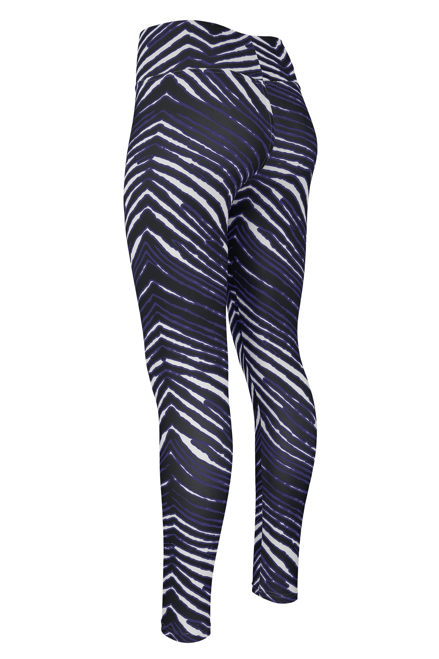 Zubaz NFL Women's Basic Zebra Print Legging, Baltimore Ravens