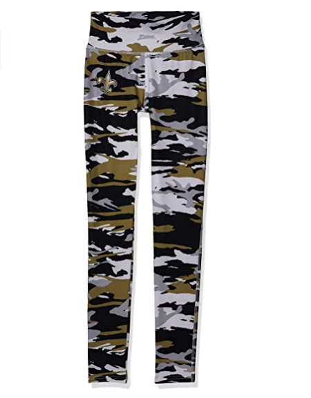 Zubaz NFL Women's New Orleans Saints Camo Print Legging Bottoms