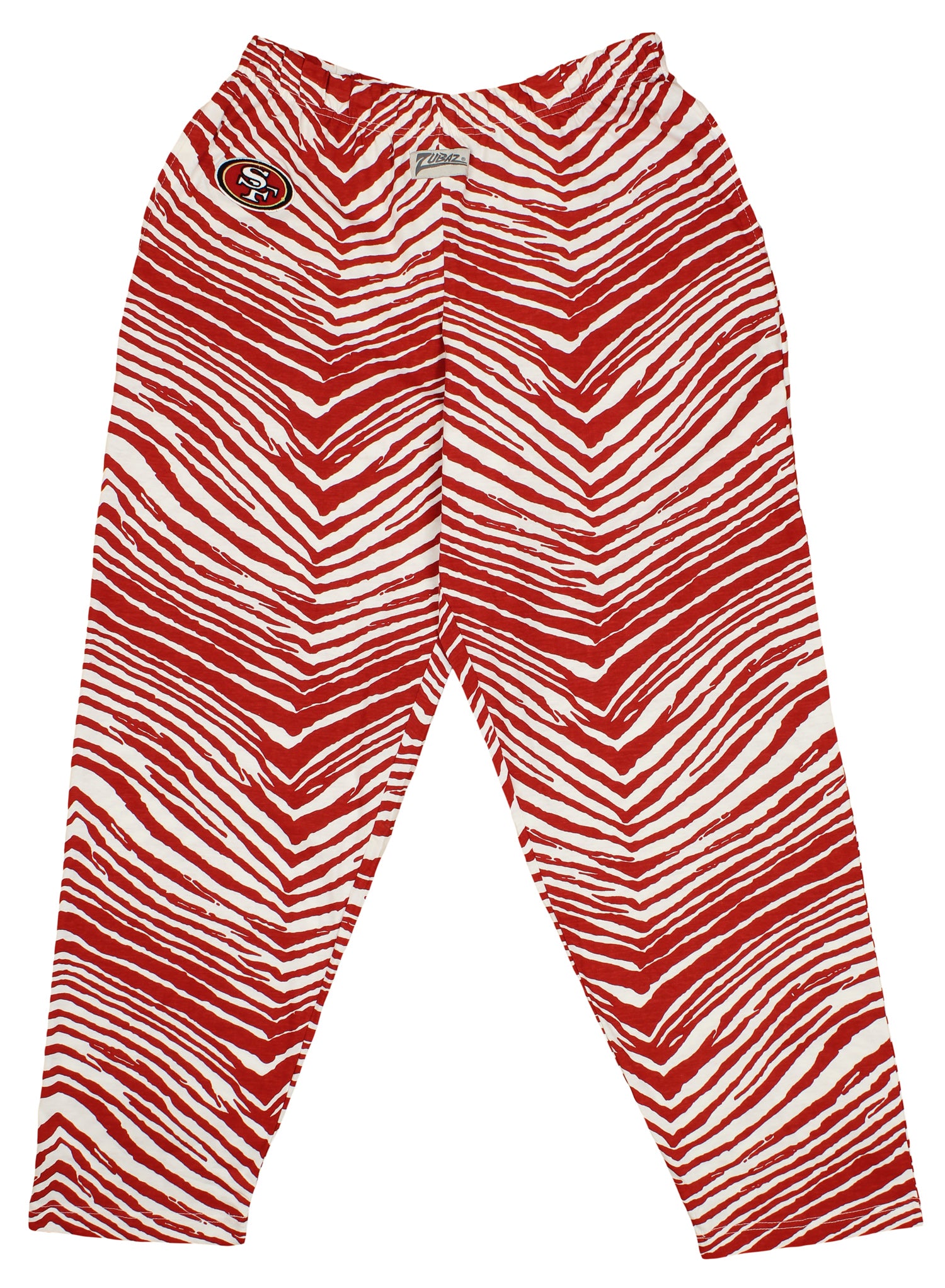 Zubaz NFL Men's San Francisco 49ers Single Line Zebra Print Team Pants