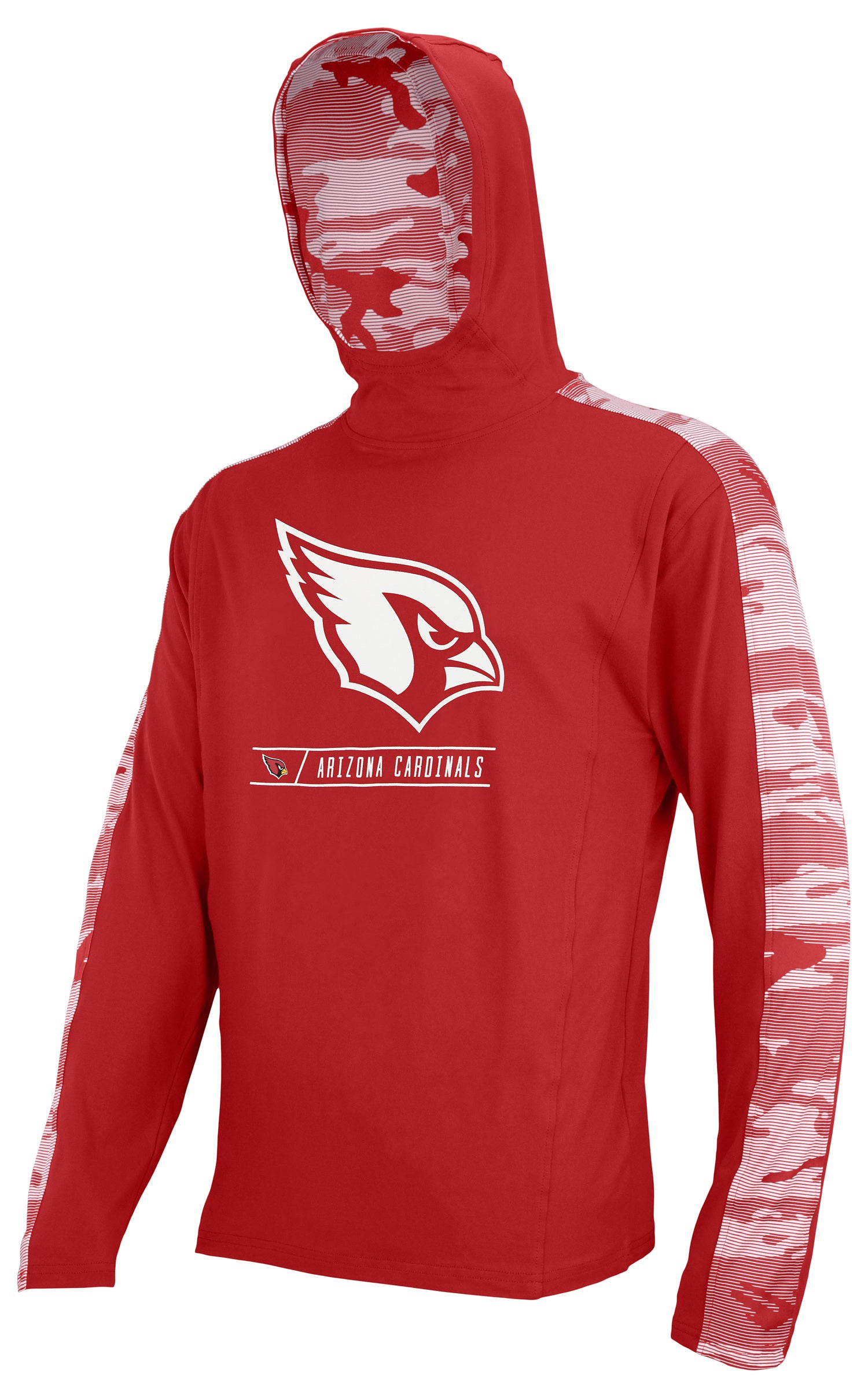 Zubaz NFL Men's Arizona Cardinals Elevated Lightweight Hoodie W/ Camo Accents