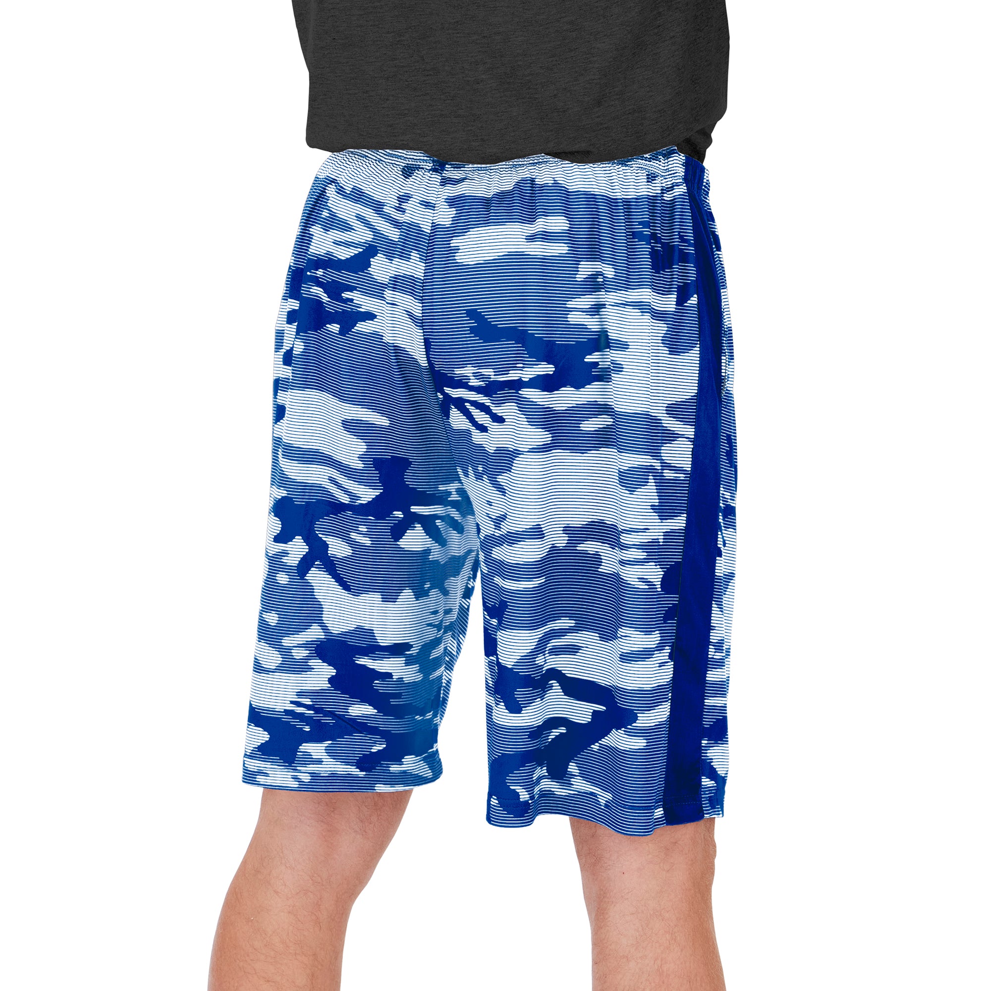 Zubaz Men's NFL Indianapolis Colts Lightweight Camo Lines Shorts with Logo