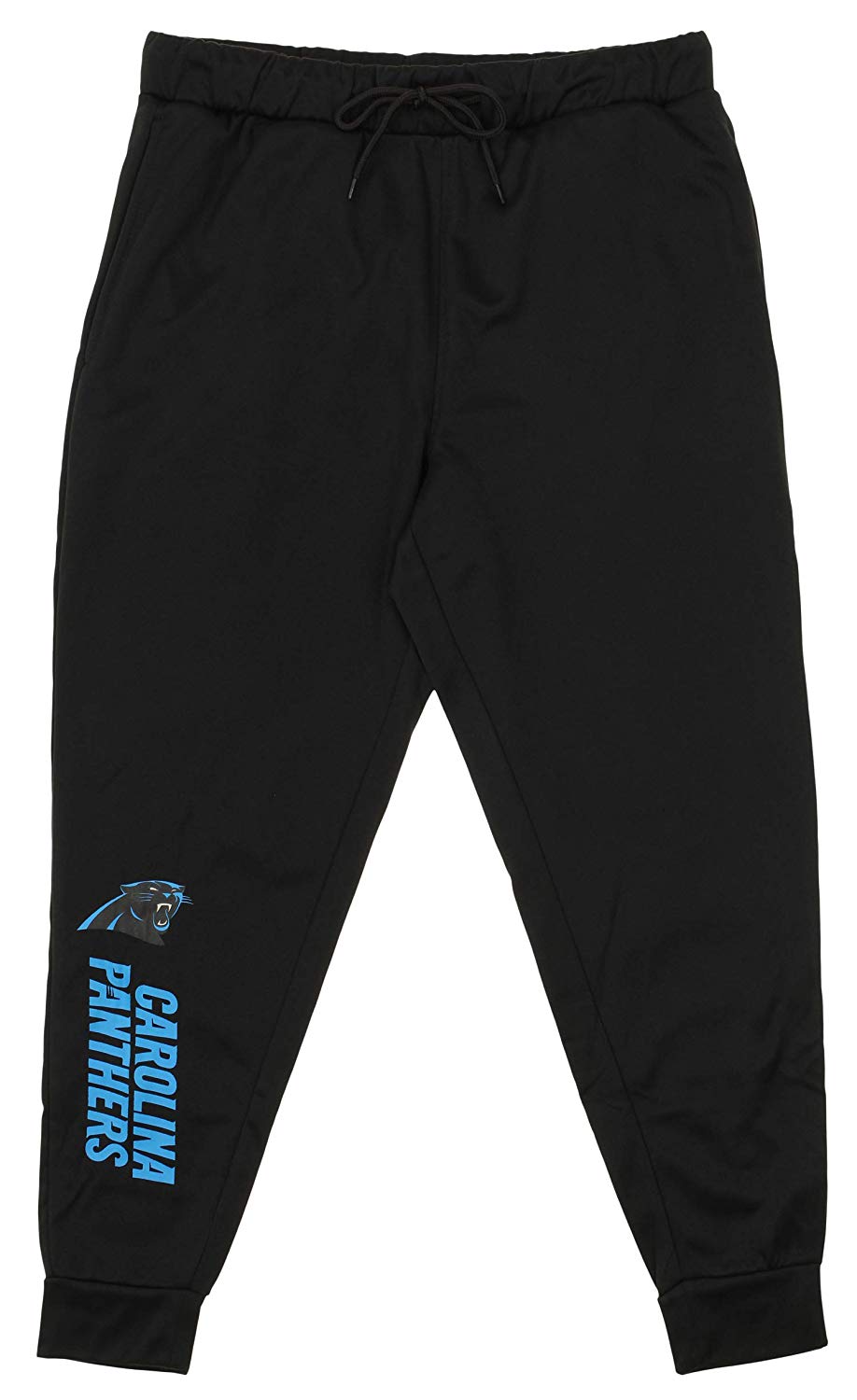 Zubaz NFL Carolina Panthers Men's Poly Fleece Jogger, Black