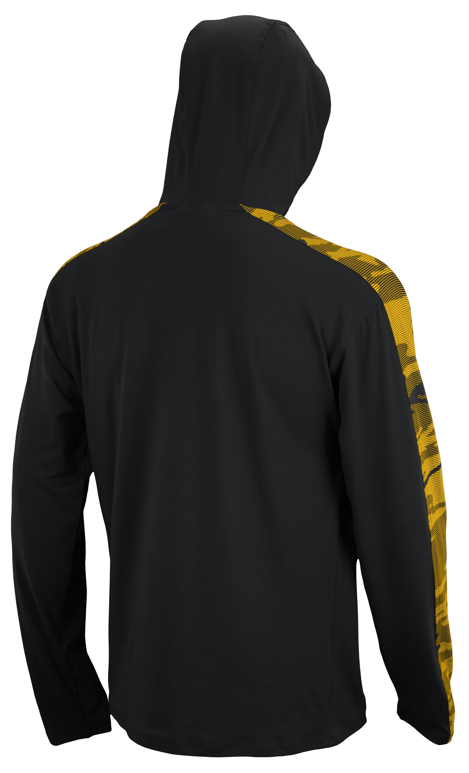 Zubaz NFL Men's Pittsburgh Steelers Team Color Block 1/4 Camo Lines Zip Hoodie