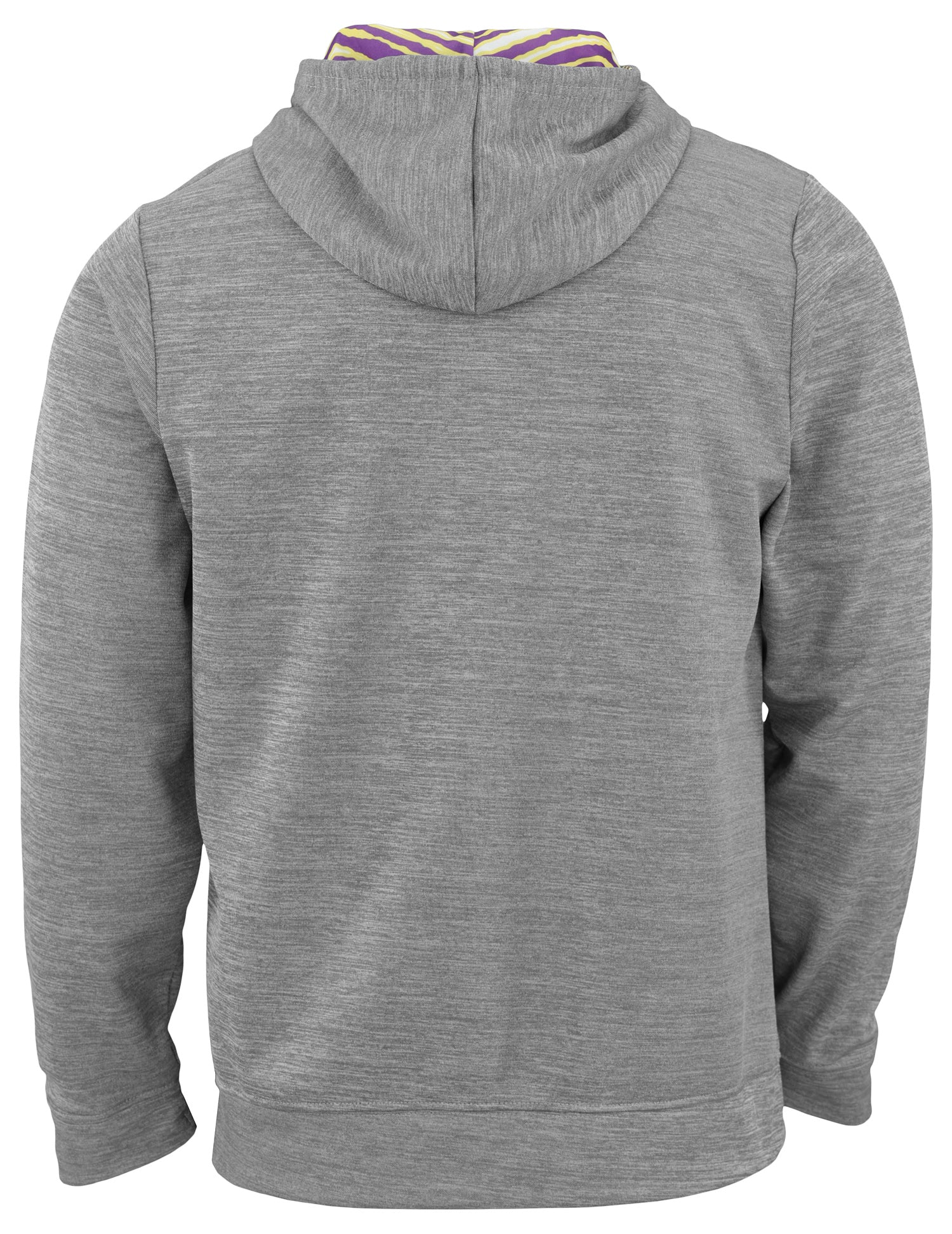 Zubaz NFL Men's Grey Team Name & Logo Zebra Hoodie Minnesota