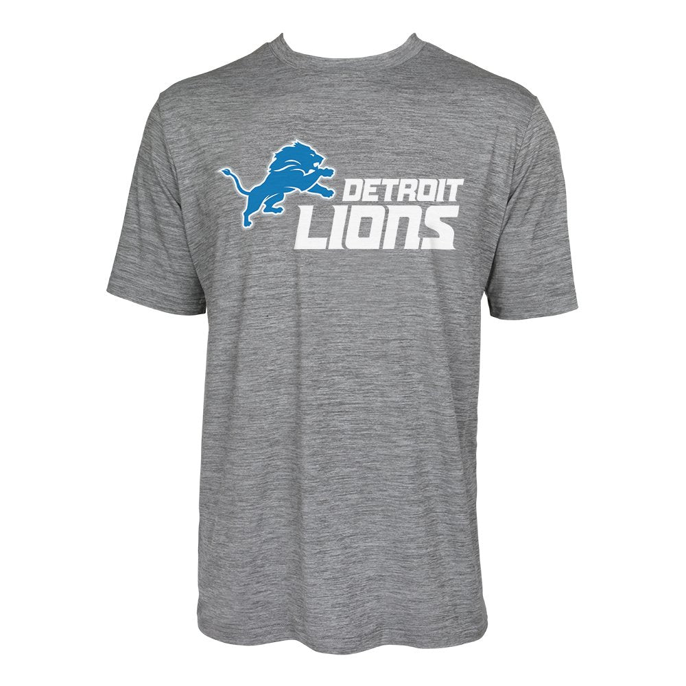 Zubaz NFL Men's Detroit Lions Team Name and Logo Wordmark Tee