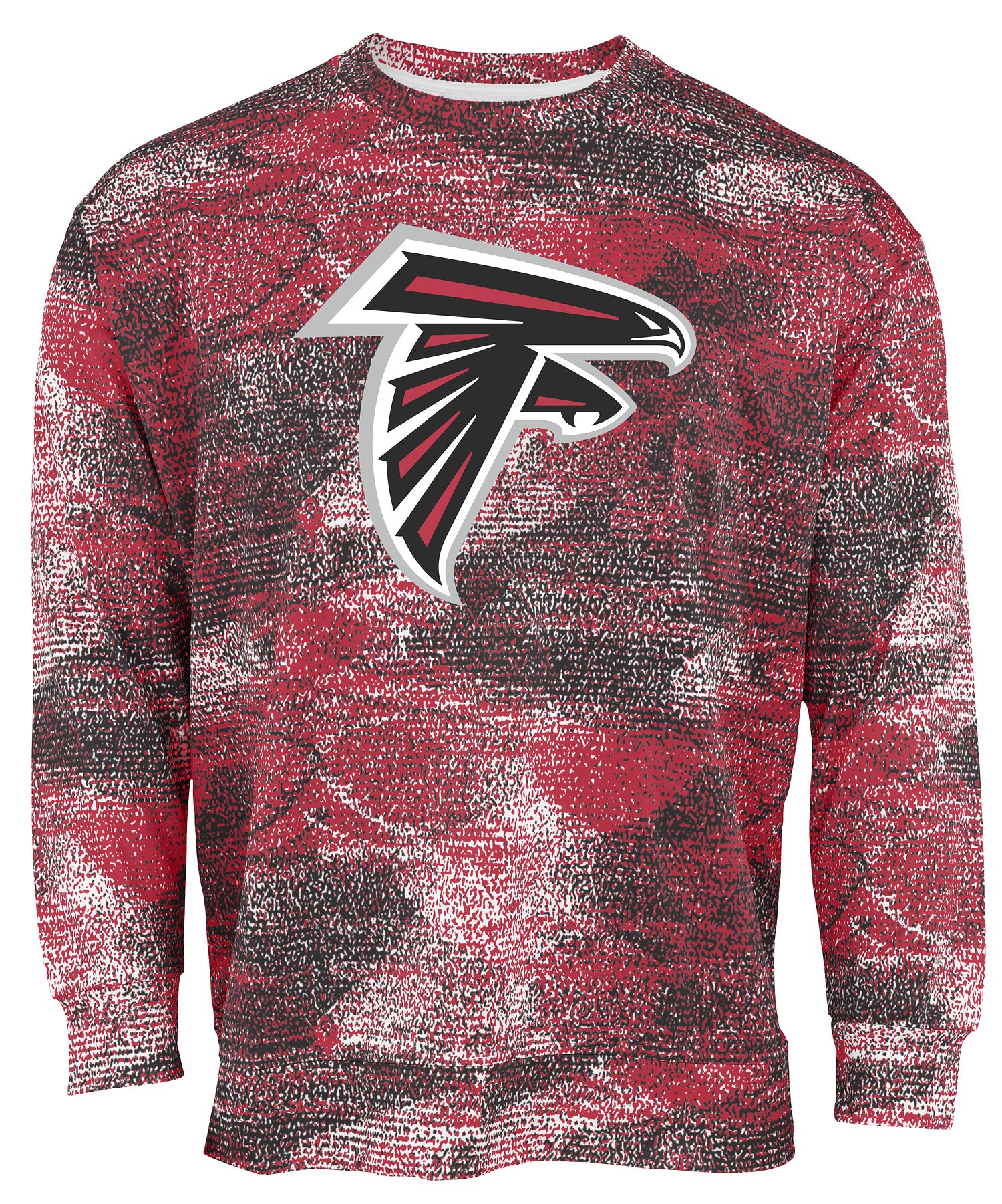 Zubaz NFL Men's Team Logo Static Crew Neck Sweatshirt Atlanta Falcons