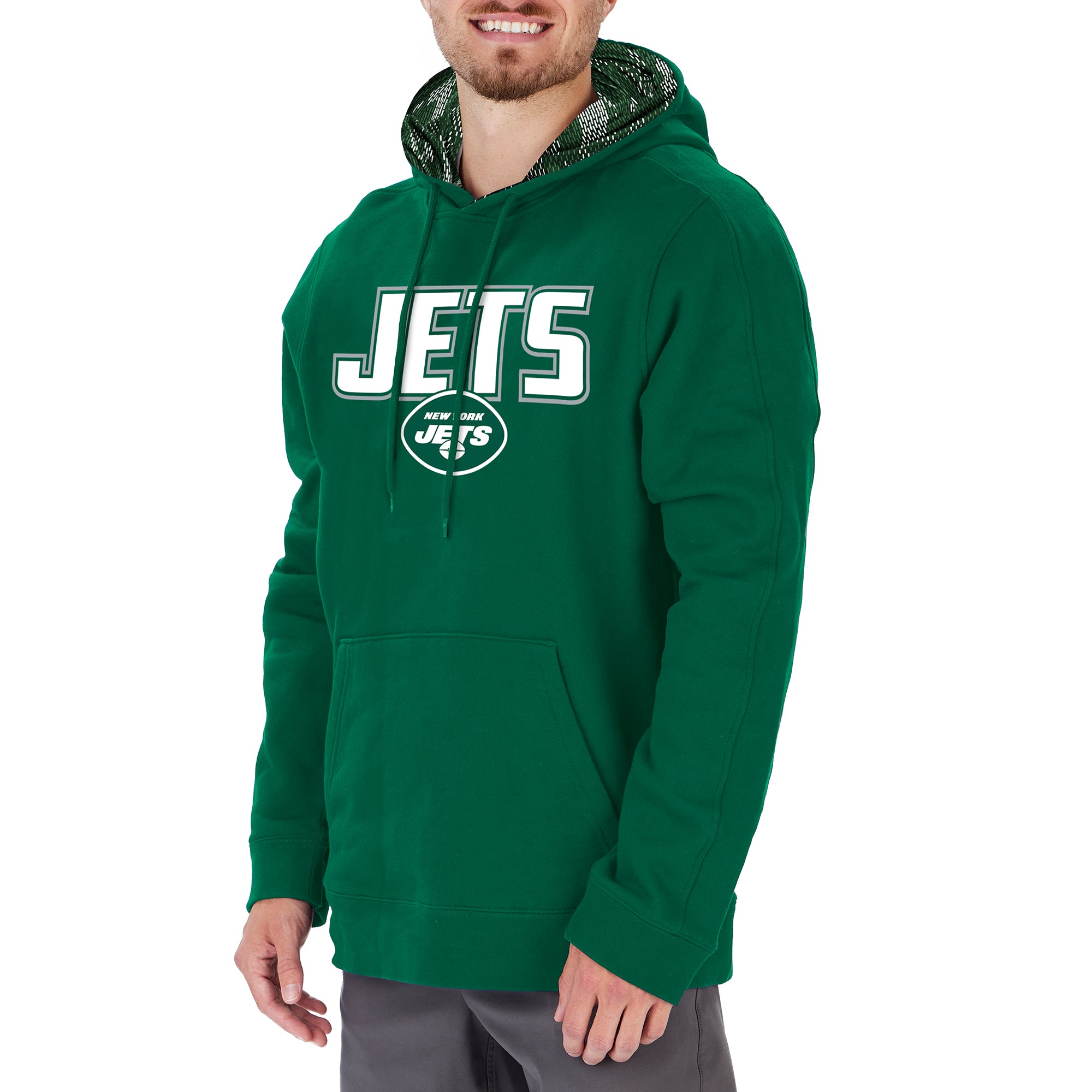 Zubaz Men's NFL New Yorks Jets Viper Print Hoodie