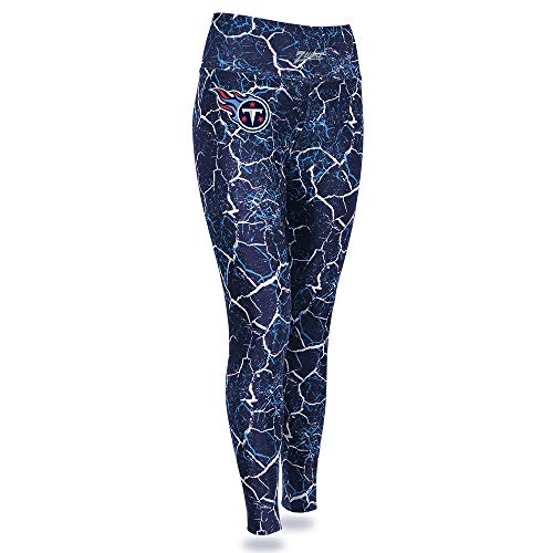 Zubaz NFL TENNESSEE TITANS NAVY/LIGHT BLUE MARBLE LEGGING Large