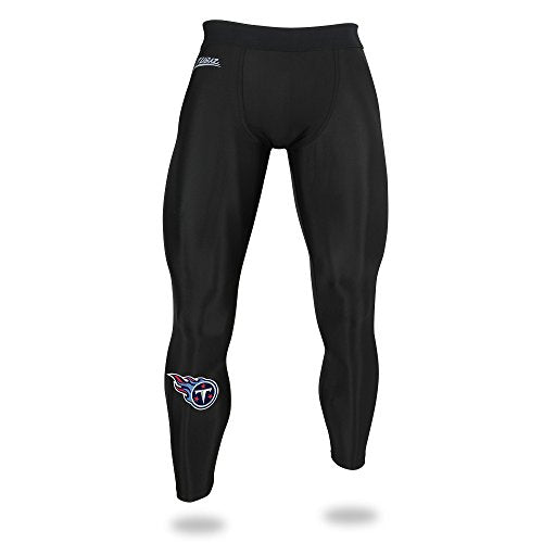 Zubaz NFL Men's Tennessee Titans Active Performance Compression Black Leggings