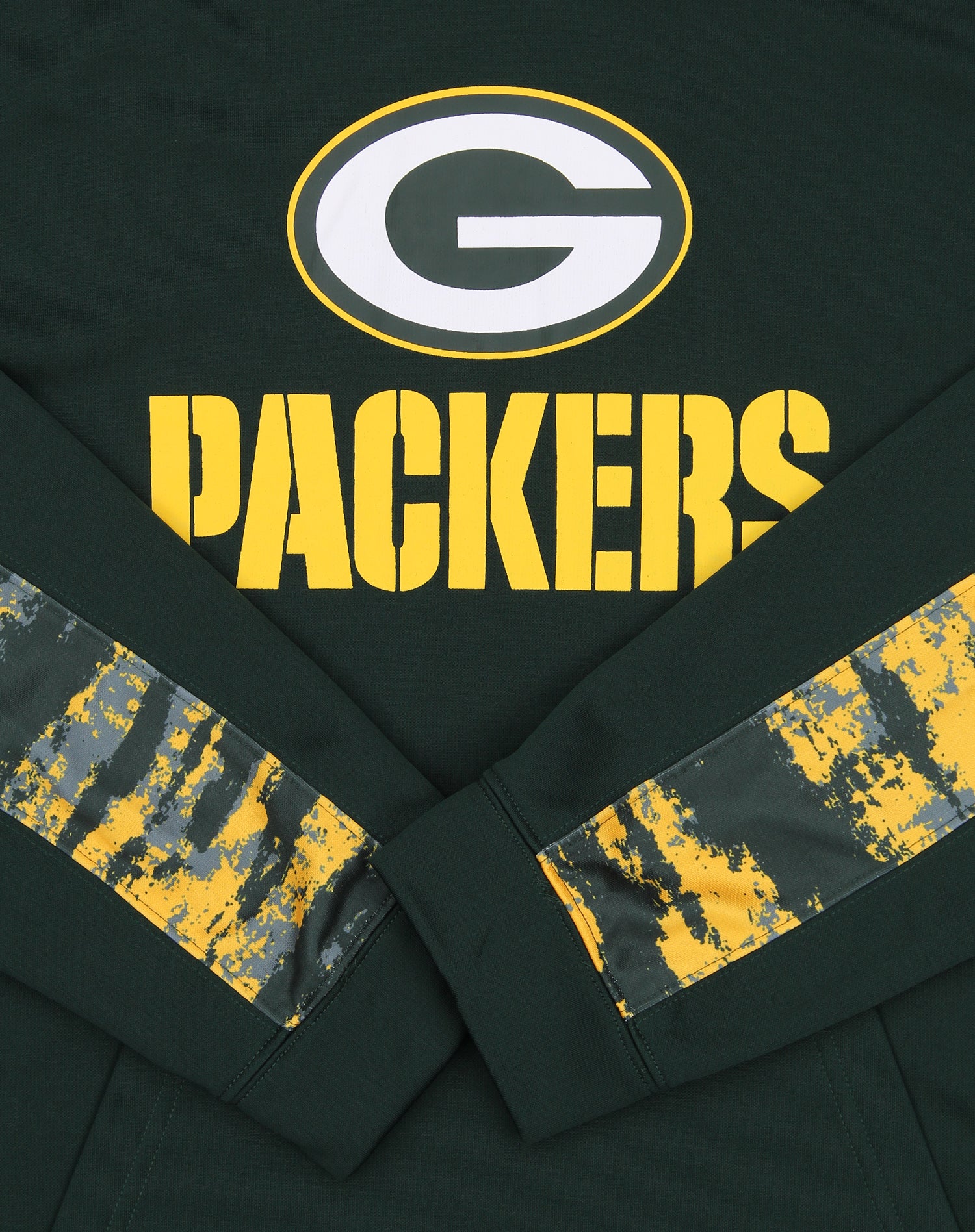 Zubaz NFL Men's Green Bay Packers Performance Hoodie w/ Oxide Sleeves