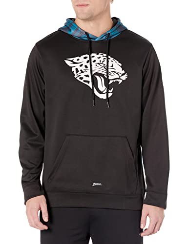 Zubaz NFL Men's Jacksonville Jaguars Team Color Camo Back Panel Hoodie