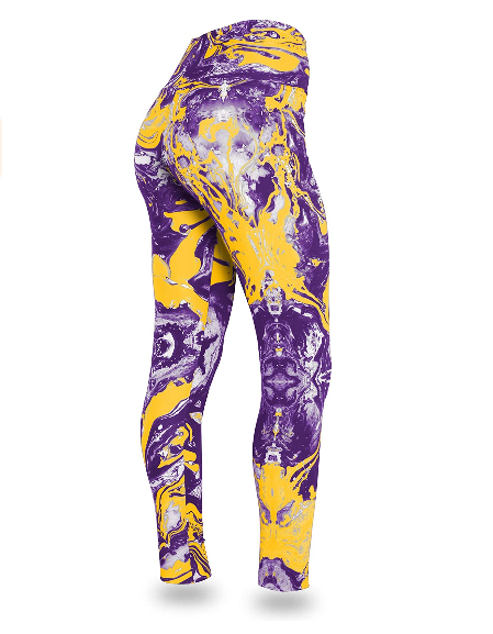 Zubaz NFL Women's Minnesota Vikings Team Swirl Leggings