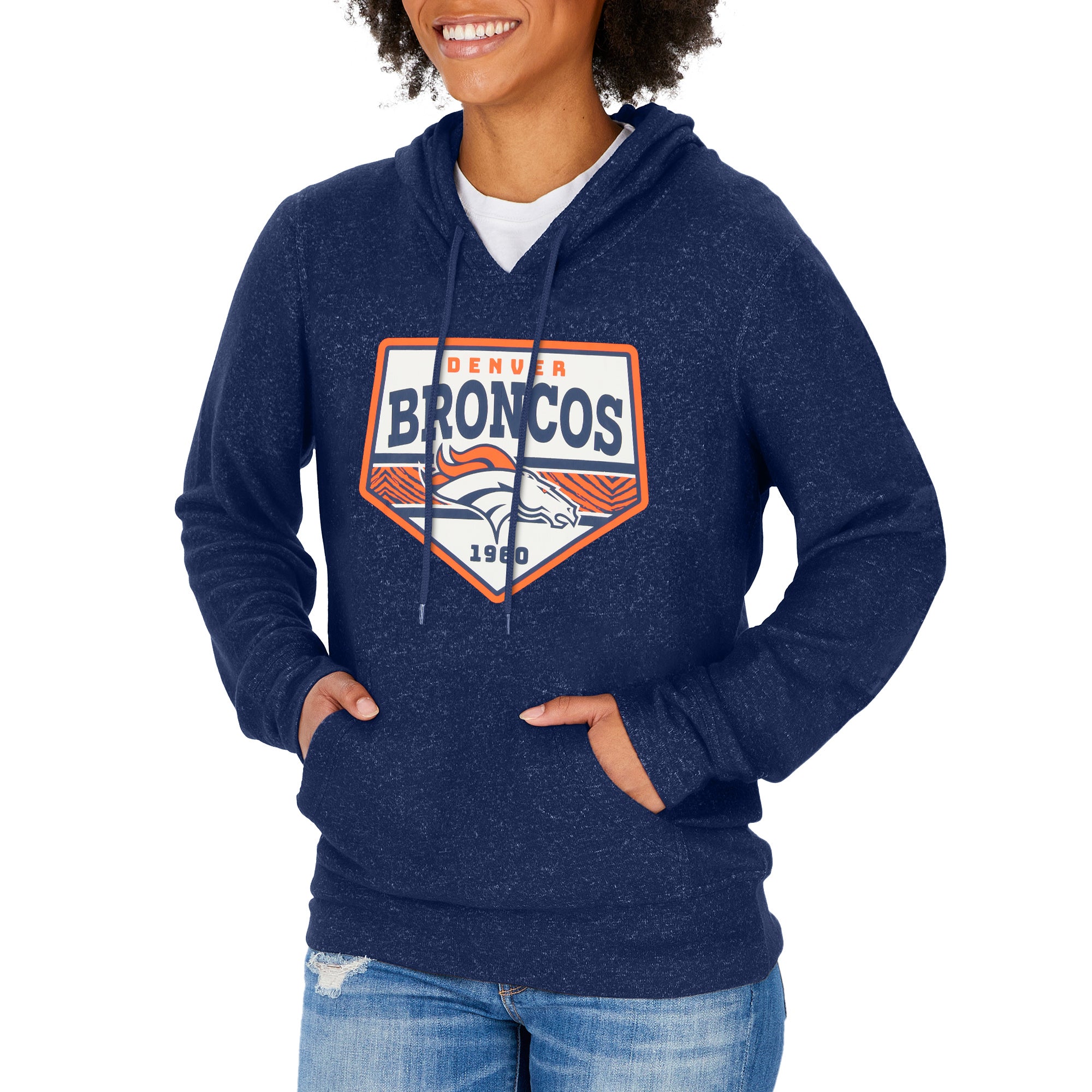 Zubaz NFL Women's Denver Broncos Team Color Soft Hoodie