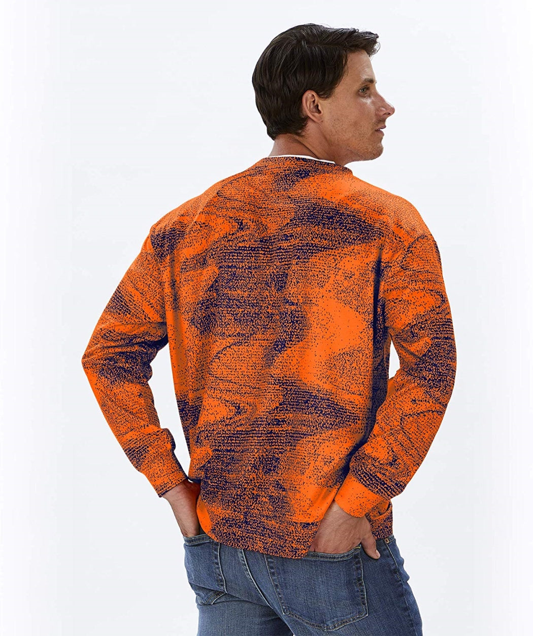 Zubaz NFL Football Men's Denver Broncos Static Crew Neck Sweatshirt