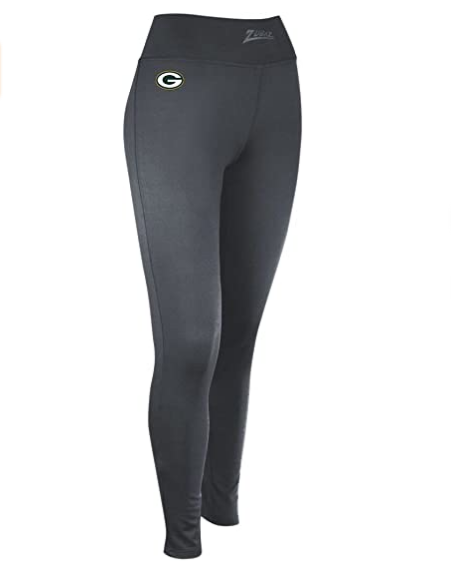 Zubaz NFL Women's Green Bay Packers Solid Leggings, Charcoal