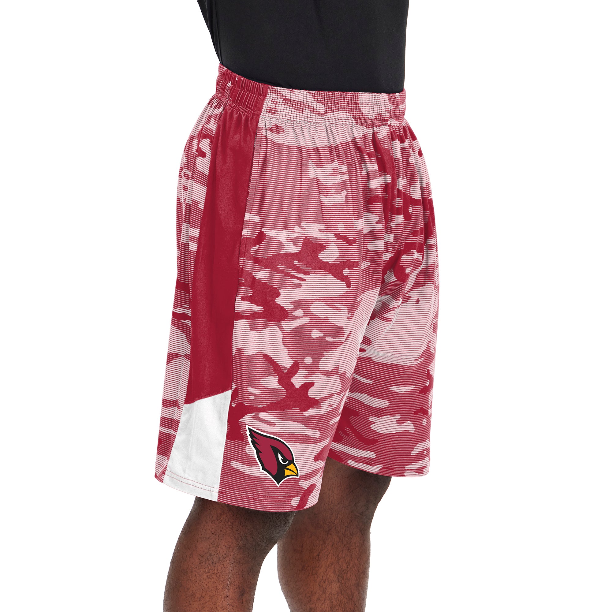 Zubaz Men's NFL Arizona Cardinals Lightweight Shorts with Camo Lines