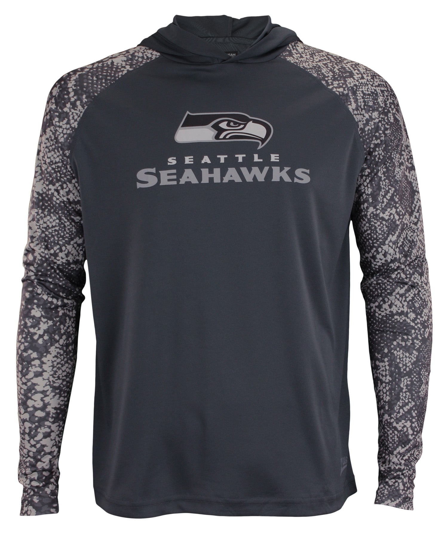 Zubaz NFL Men's Seattle Seahawks Gray Post Light Weight Hoodie