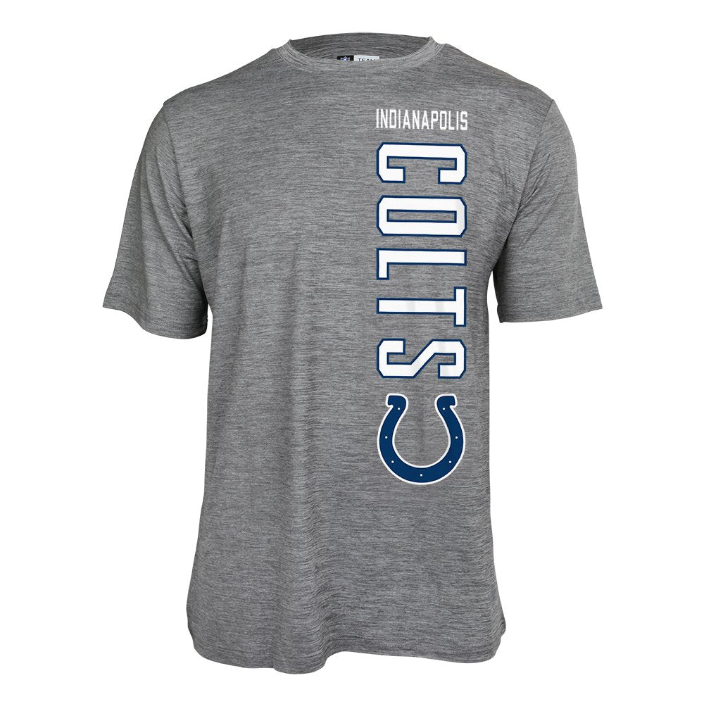 Zubaz NFL Men's Indianapolis Colts Vertical Team Name Graphic Tee
