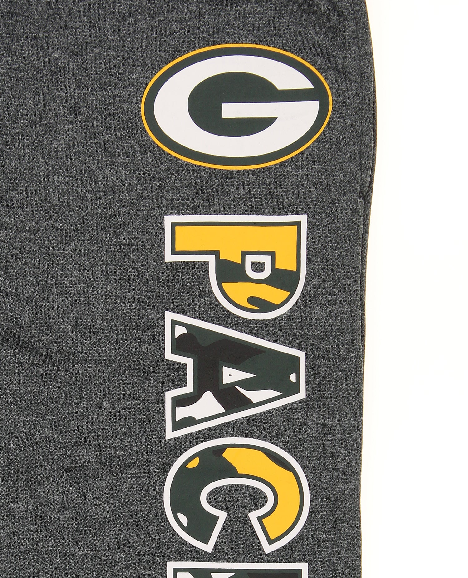 Zubaz NFL Men's Green Bay Packers Poly Fleece Dark Heather Gray Sweatpants