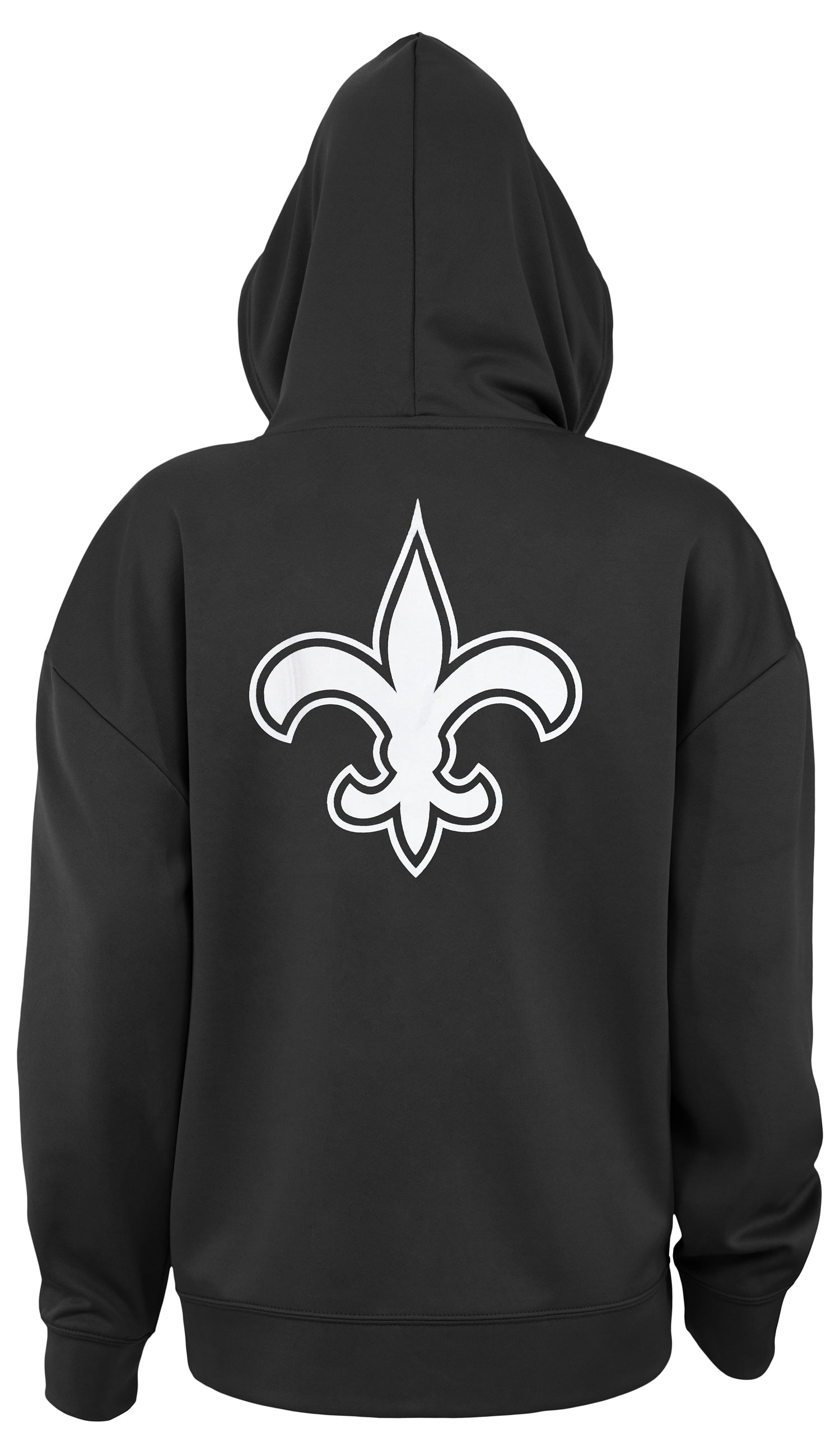 Zubaz NFL Women's Standard Full Zip Hoodie New Orleans Saints